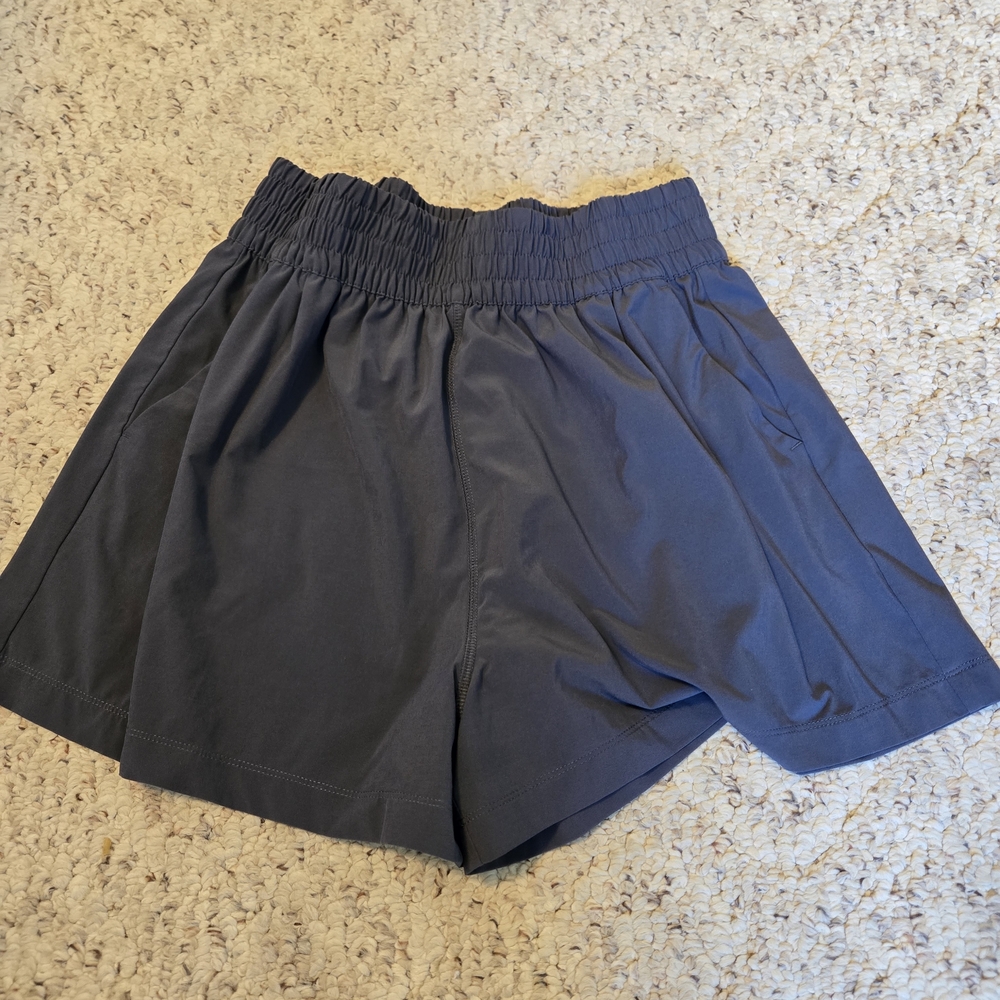 Smocked Waist Dark Navy Stretch Shorts Vuori